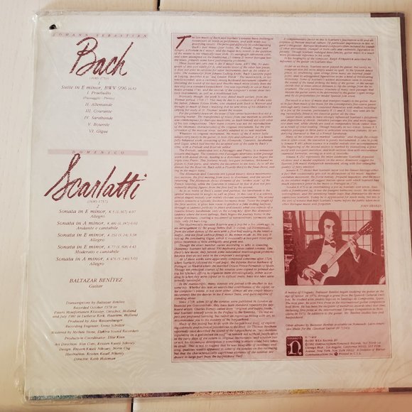 Bach Scarlatti LP vinyl record - Picture 2 of 2